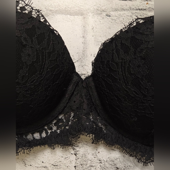 Victoria’s Secret Black Lace Longline Bra 36C Underwire - Picture 9 of 14